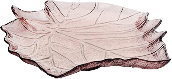 Fruktfat Snack Dessertfat Glas Kristall Salladsfat Multifunktionsbricka Lövformat Middagsfat 26cm Lila