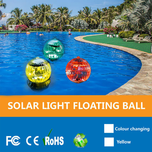 2 st Flytande poollampor Solbatteridrivna Blommor Uppblåsbar Vattentät Glow Globe, Utomhuspool bolllampa Färgglad föränderlig LED Nattlampa