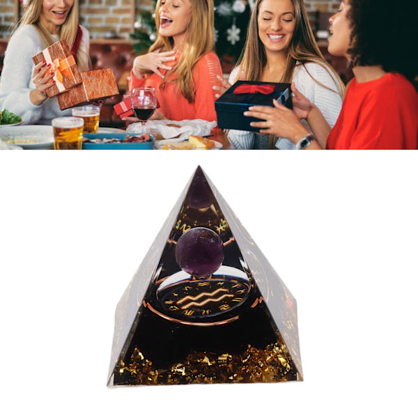 5 cm Orgonitpyramid för positiv energihelande Kristallpyramid Meditation Orgonitpyramid Chakra Zodiak Energikälla Vattumannen