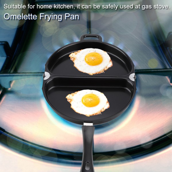 Dubbel sida Vikbar non-stick stekpanna Omelett ägg frukost