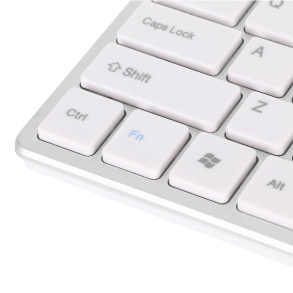 Smart trådlöst tangentbord och mus-kit tyst LED-indikator vattentät energibesparande kompakt tangentbord och mus-set för kontor silver