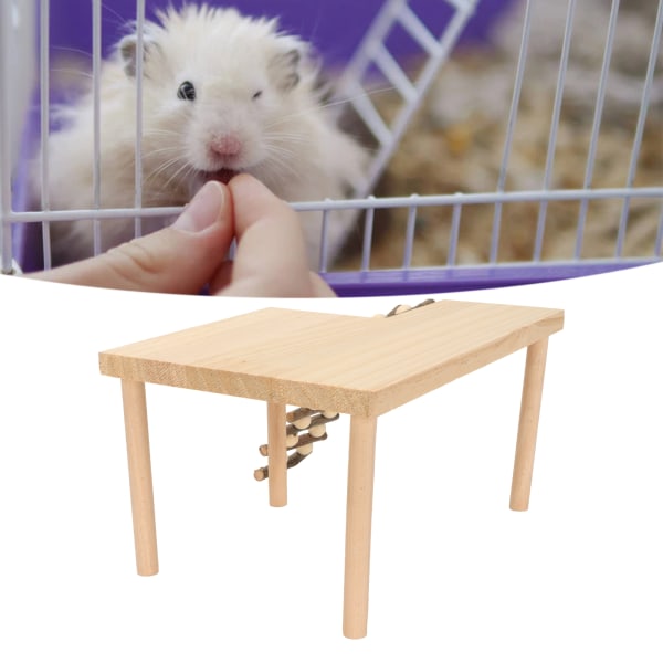 Hamsterklättringsplattform 2 lager landskapsarkitektur naturlig trähamster lekaktivitetsplattform med stege
