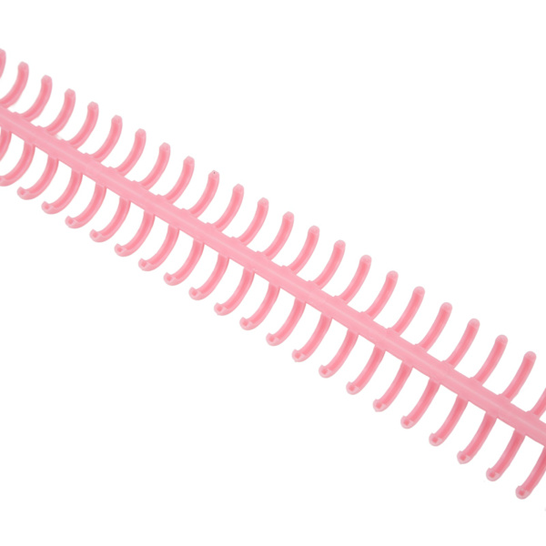 10 st 34-håls bindningsrygg i plast, löstagbara lösa bladringar, 12 mm diameter, rosa