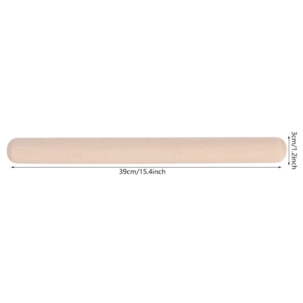 Home Solid Wood Rolling Pin Cake Pastry Pizza Rolling Pin Baking Tool Kitchen Utensils 39cm