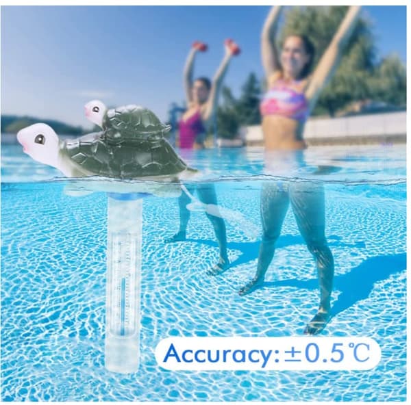 Flydende vandtermometer med snor til swimmingpool, spa, akvarium, jacuzzi, dam, fisk