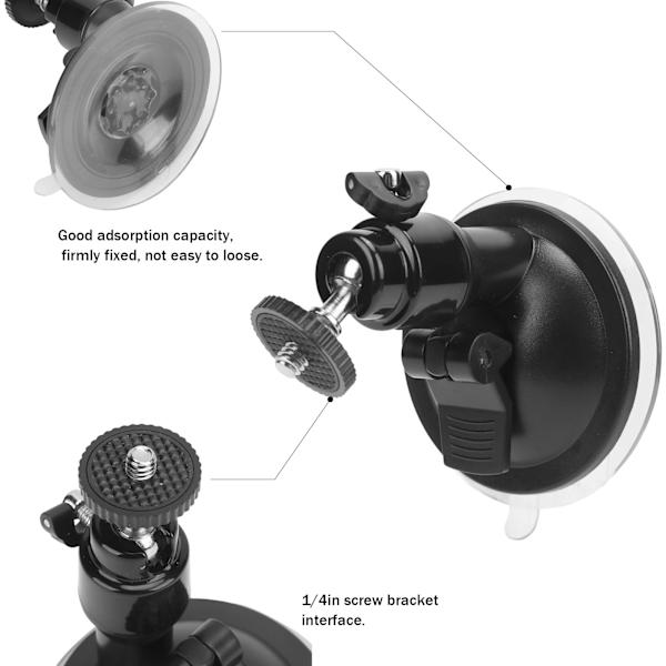 Universal justerbar legering og plast InCar sugekoppmontering adapter base tilbehør (svart)