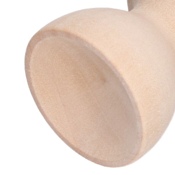 Trä påskägg omålat trä falskt konstgjort ägg med äggkoppshållare för DIY dekorationshantverkÄggfärg Ellips