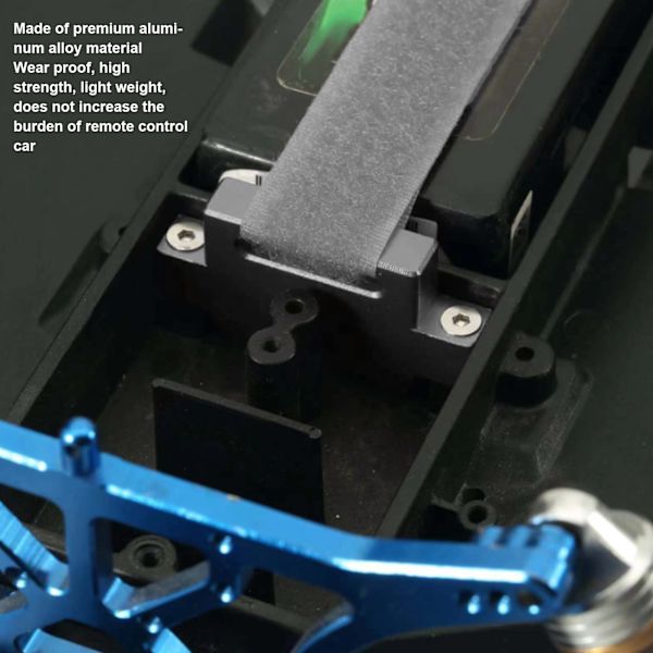 RC Bilbatteriplatta Aluminiumlegering Batterihållare Fäste med Rem för Traxxas 1/10 Slash 2WD 5822 5822A Chassi Grå