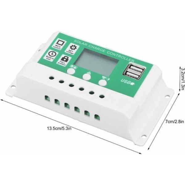 LCD-skjerm solcellelader, 50A justerbar solcellepanelregulator, 12V 24V MPPT laderregulator tilbehør