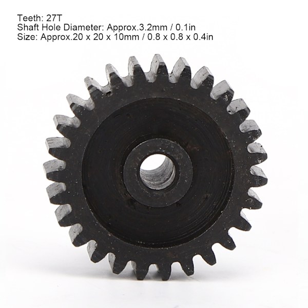 27T Motor Pinion Gear för Wltoys 1/14 144001 RC Modellbil Uppgradering Reservdelar Svart A959-B-15BL