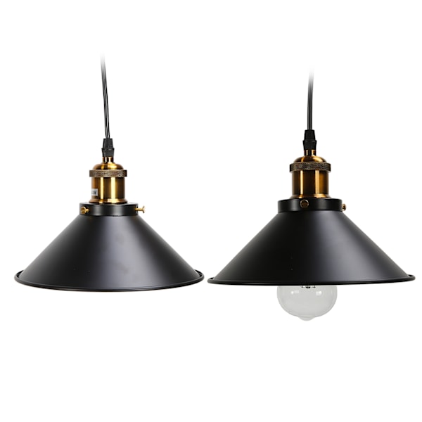 Smidesjärn Taklampa Enkel Retro Industriell Stil E27 Svart Metallbur Smidesjärn Hängande Ljusarmatur 85‑240V