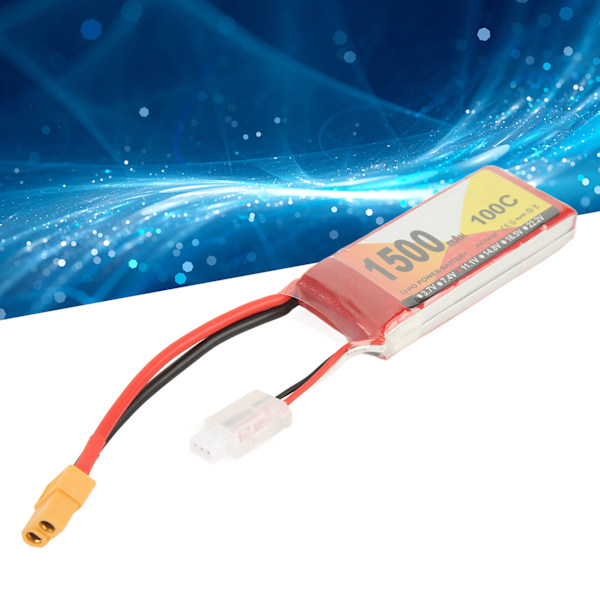 11,1V 1500mAh 100C 3S LiPo-batteri med XT60-kontakt Tillbehör för QAV250 RC Racing Car Quadcopter