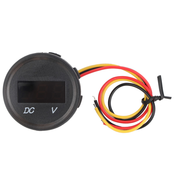 DC 0-100V Digital Voltmeter Voltmeter LED Panel Display for Bil Motorsykkel Vanntett
