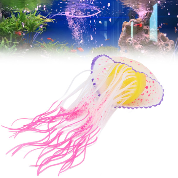 Kunstig fluorescerende manet flytende manetdekorasjoner for akvarium og fisketank
