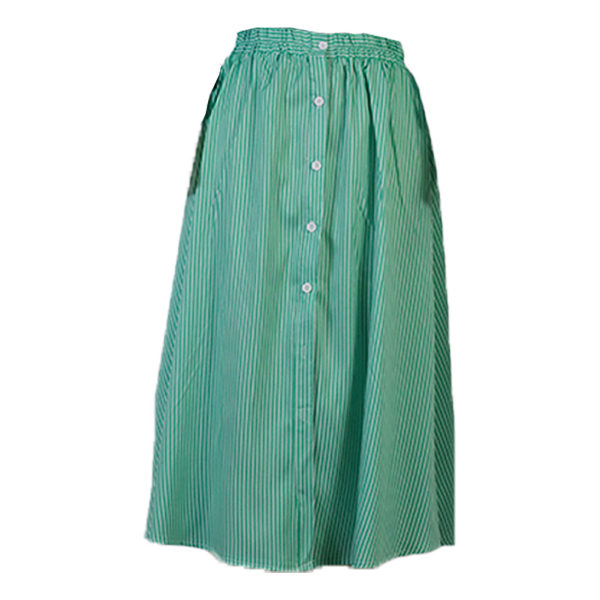 Dames 2-delt nederdel og top sæt Langærmet nedfældet krave knap ned tank top og halv midi nederdel til daglig arbejde fest Grøn S
