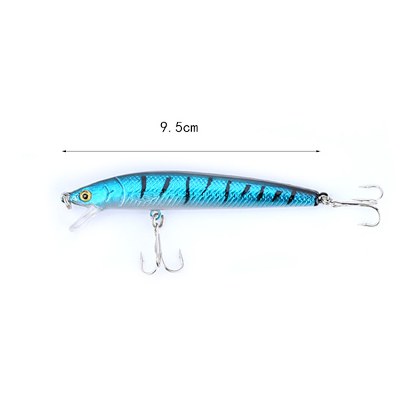 10 stk fargerike fiske lokker 95mm Crankbaits skarpe kroker agn fiskeutstyr