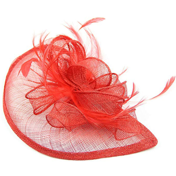Kvinnor Fest Bröllop Fascinator Cocktail Hatt Hårband Tillbehör Franskt beslöjade hår Pannband Vintage hårklämma