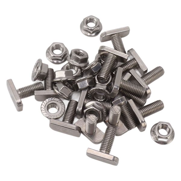 15 Set Hammer Head Screws M8 Rostfria Skruvar för Fotovoltaiska och Solinstallationer