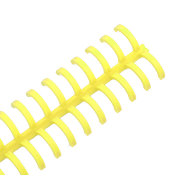 10 st bindande ryggar spiraler spolar kammar 30 hål plastlist för lösblad 1/2 tum diameter gul