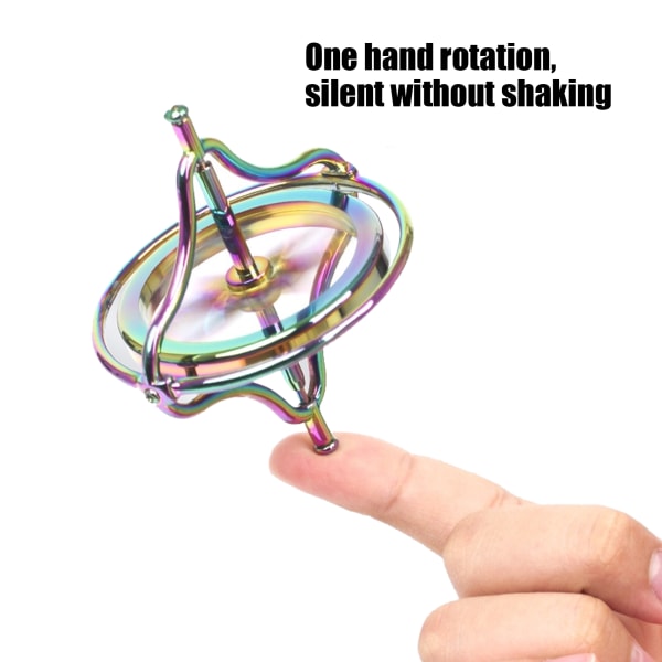 Legering Gyroskop Stressavlastande Fingertopp Leksak AntiGravity Dekompressionsleksak för Vuxna (Flerfärgad)