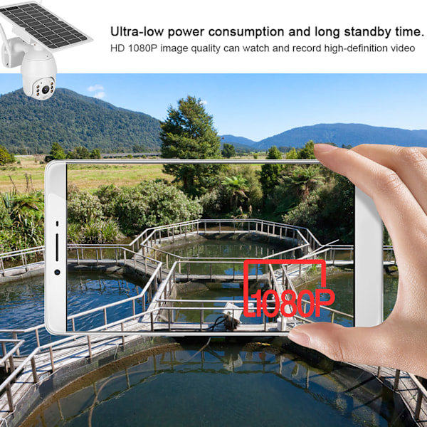 Intelligent Solenergi 4G Varsling PTZ Kamera IP66 Nattsyn PIR Overvåkingssystem (Europeisk frekvensbånd)