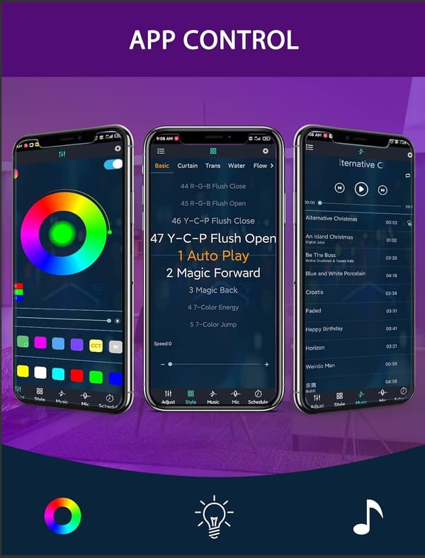 Inomhus rörelsesensor LED-listlampa, plug-in RGB APP-kontroll USB-driven köksbelysning trappbelysning garderobsbelysning 3m