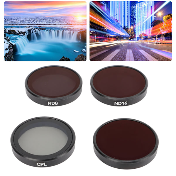 Actionkamera Linsefilter Magnetisk Optisk Glas CPL ND8 ND16 ND32 Filter Sæt til DJI Osmo Action3