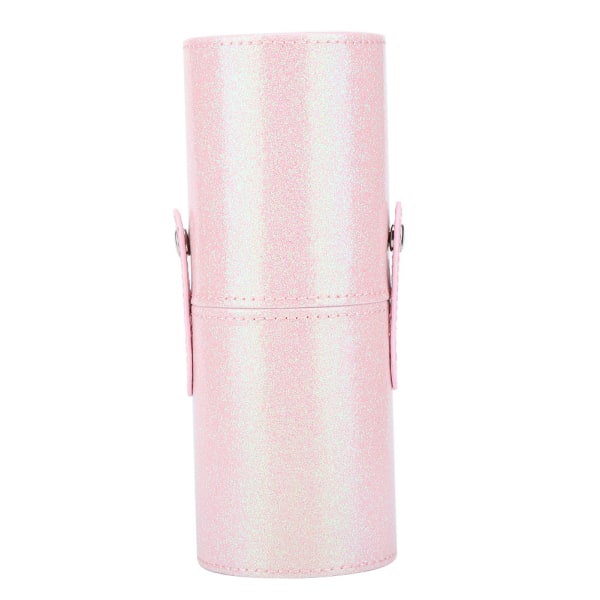 Bærbar kosmetisk børsteholder Tom sminkebørste Organizer Oppbevaringsfat Box Glitter PinkS