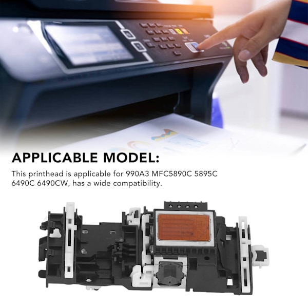 Skrivehodeutskifting Klar utskrift Jevn utgang UPVC Skriverhode for 990A3 MFC5890C 5895C 6490C 6490CW