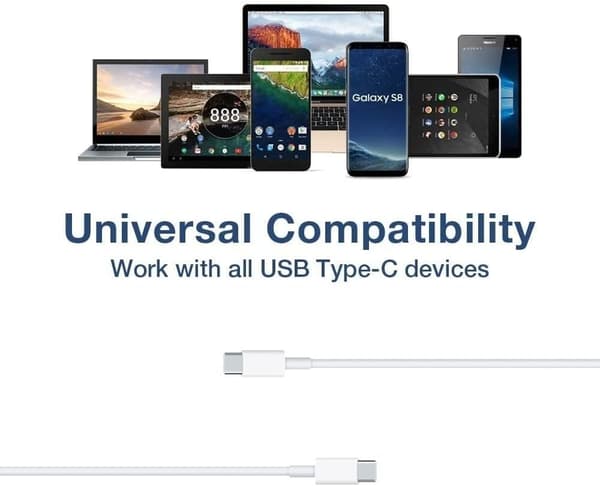 USB C till USB C-kabel Typ C till Typ C-kabel 2 st 1 m 1 m Snabbladdning Höghastighetsdataöverföring för Android