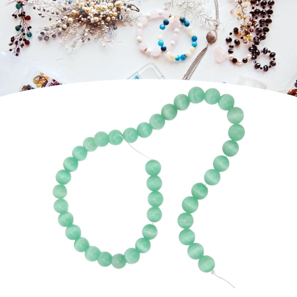 10mm Smycken DIY Runda Pärlor Utsökta Eleganta Natursten Pärlor för Armband Halsband TillverkningGrön Blå