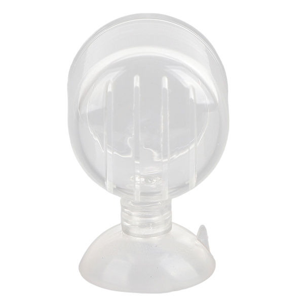 Transparent akvarium rød orm feeder sugekop fisk foder kop beholder tilbehør glas revne kop