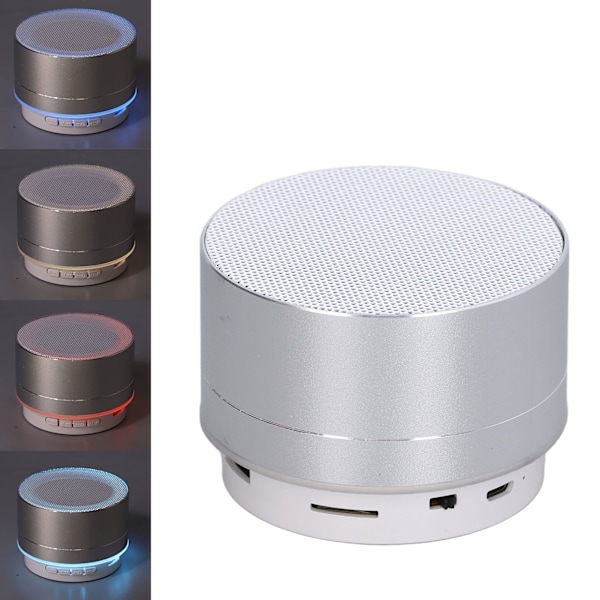 LED Bluetooth-højttaler Mini bærbar hukommelseskort Farverig højttaler Subwoofer USB trådløs højttaler til fødselsdagsgave