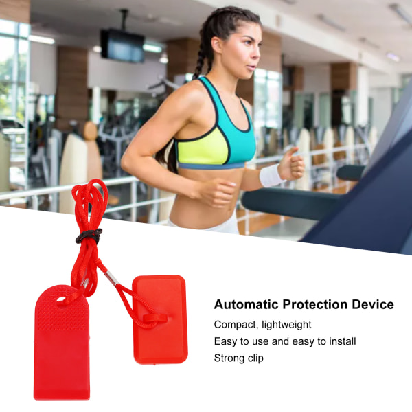2 stk. løbebånds sikkerhedsafbryder rektangulær indsats ABS og messing løbebånd sikkerhedslås til Yijian AD Gym