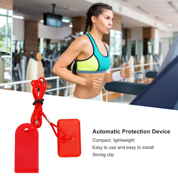 2PCS Löpbandssäkerhetsbrytare Rektangulär Insats ABS och Mässing Löpbandssäkerhetslås för Yijian AD Gym