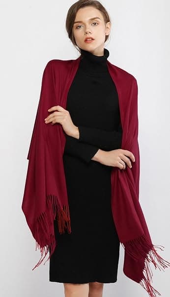 Dame Skjerf Pashmina Sjal og Wraps for Bryllup Skjerf for Kvinner Vinter