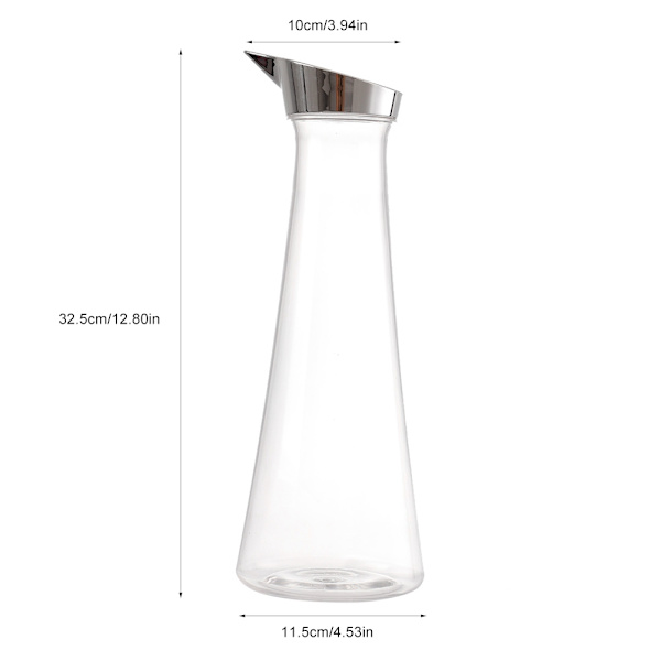 1,4L Akryl Transparent Saftflaske Transparent Saftflaske Vandkande Saftkande med låg