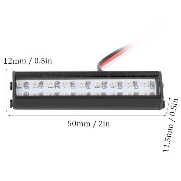 18LED Fargerik RC Taklys Høyt Lysstyrke Lys 55mm Lengde Passer Til Traxxas RC Bil