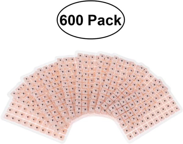 600 stycken akupunktur Vaccaria öronfrön Engångs öronpressfrön Multi Condition öronfrö akupressurkit 10 ark