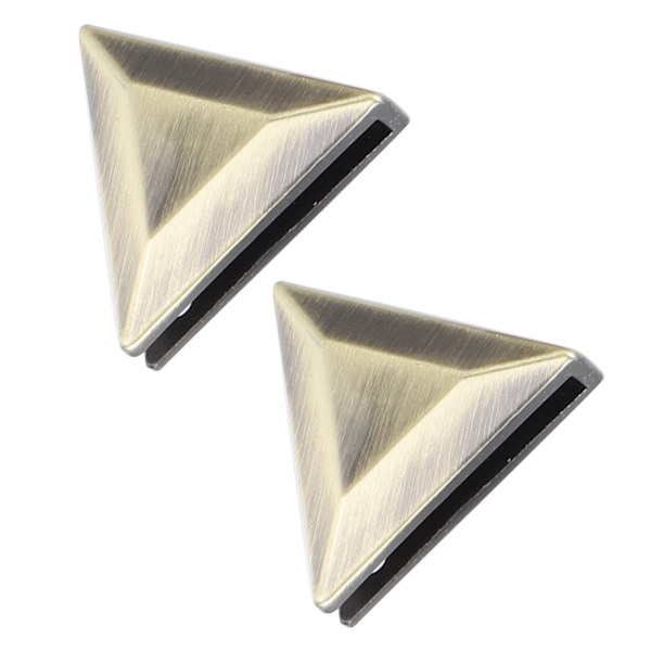 4 sæt metal trekant knapper DIY jeans bagage taske dekoration spænde tilbehørBronze  B01-51-52063