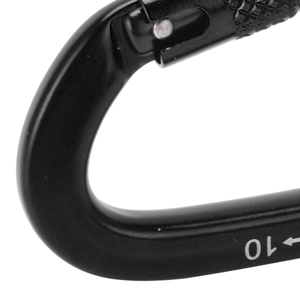 Aluminium Auto Locking Klättring Karabiner Klipp Twist Lock DRing Klippkrok för Vandring (Svart Nr 8 Auto Locking Karabiner)