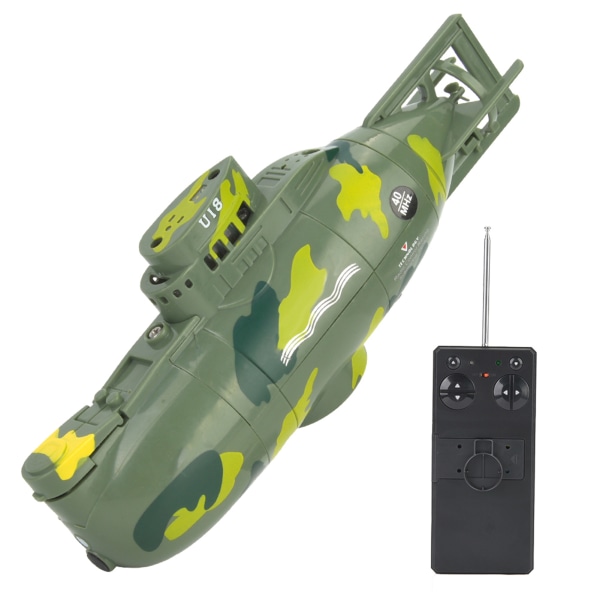 Mini Simulering Militær Fjernbetjening 6 Kanal Ubåd Legetøjsmodel (Grøn)