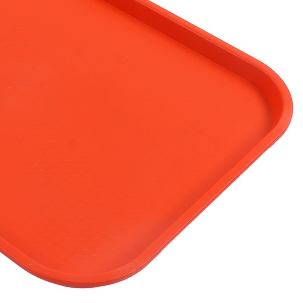 2 st snabbmatsbricka stapelbar rektangulär lätt vikt halkfri PP matserveringsbricka för restauranger kaféer orange