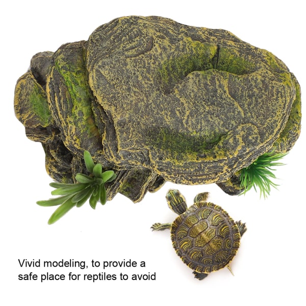 Sköldpadda Reptil Habitat Gömma grottor Akvarium akvarium Amfibie Levande säkra skyddsrum