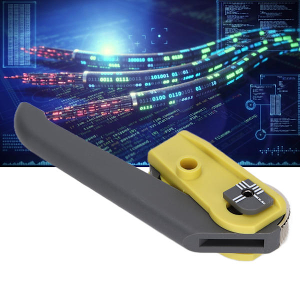 Optisk kabelavskalare Gul Grå Adapter Ergonomisk Robust Hållbar Dubbelblad Optisk Kabelskärare(KMSK )