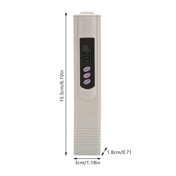 1 st Digital TDS Total Dissolved Solids Meter Pen Vattenkvalitet Renhet TEMP/PPM Testning