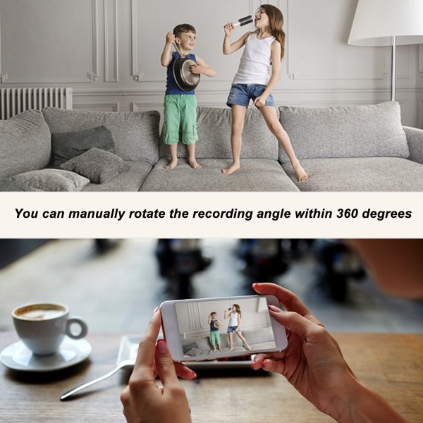Trådlös minikamera ABS högupplöst infraröd 1080P 380mah loopinspelning smart rörelse videokamera