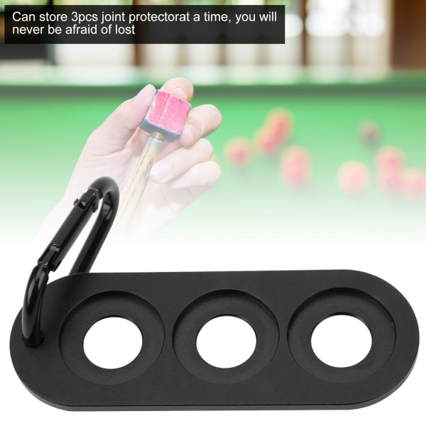 Billboard Cue Joint Protector Opbevaringsklemme Pool Bord Kø Joint Protector 3 Hul Holder