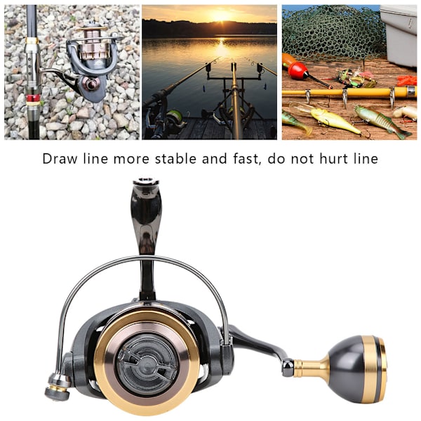 SW-serien All Metal Sea Fishing Spinning Wheel Hög styrka Lätt gjutning Långskottsrulle SW7000