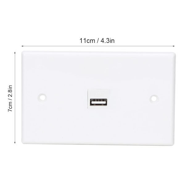 Husholdnings USB 2.0 Type Ladingsokkel Panel Veggkontakt Mobiltelefon Lading Mode Modell